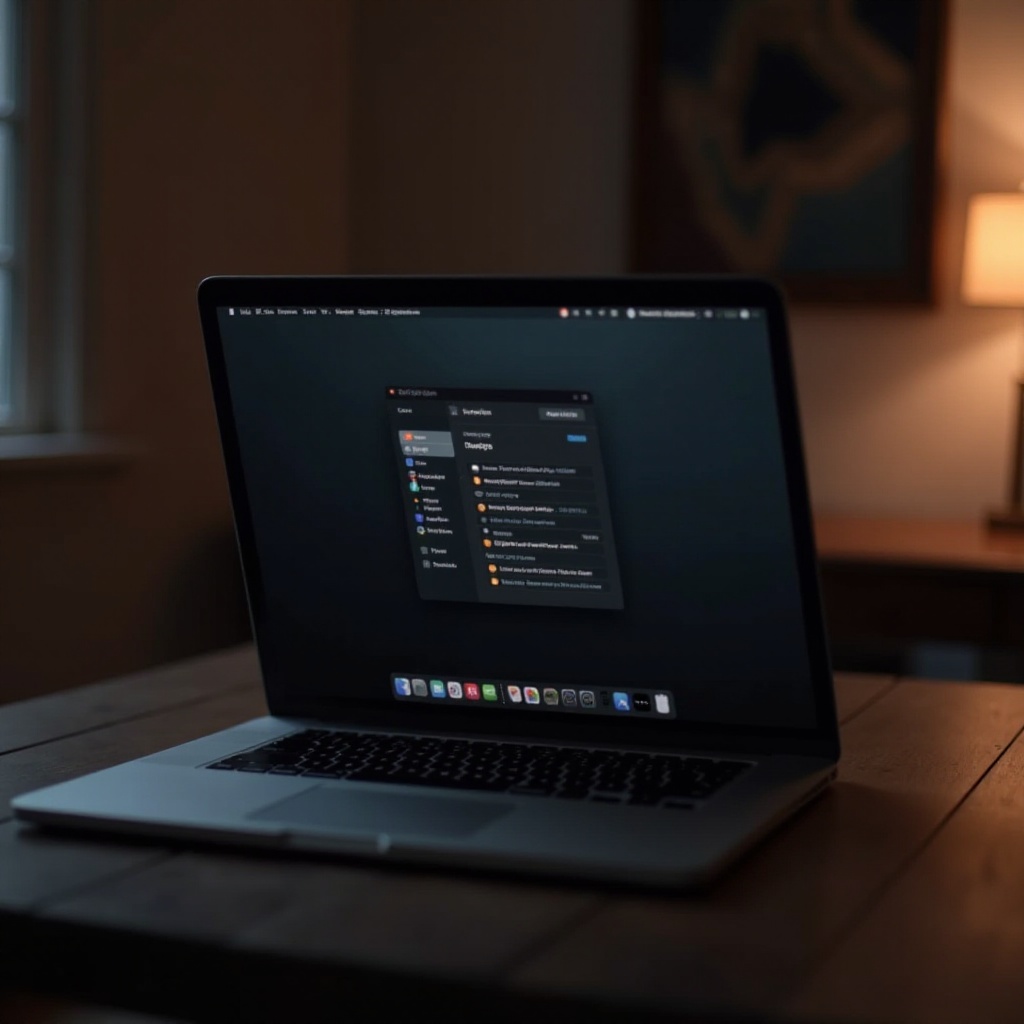 how do i change my macbook to dark view