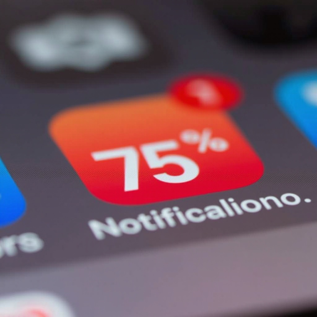 how to show notification number on app icon in iphone